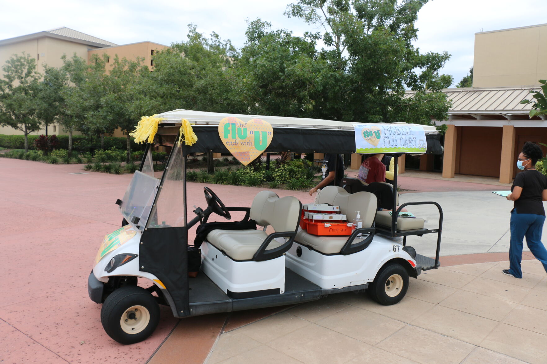 Student health services flu shot cart